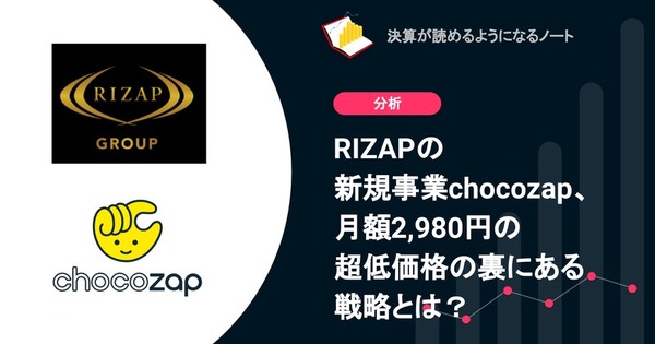 Q. RIZAPの新規事業chocozap、月額2,980円の超低価格の裏にある戦略とは？ 画像