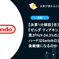 【決算1分解説】任天堂は『ゼルダ ティアキン』の反動で売上高がYoY-34.3%の大幅減収、新型ハードはSwitchの正統な後継機になるのか