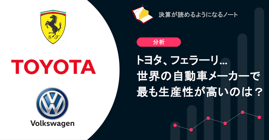 Q. トヨタ、フェラーリ…世界の自動車メーカーで最も生産性が高いのは？